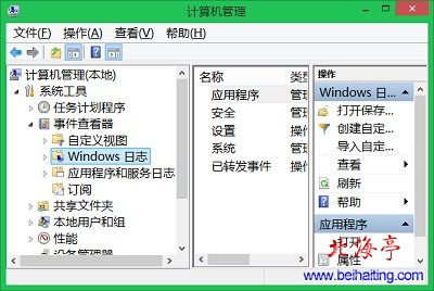 Win8系统日志如何打开,Win8查看系统日志图文教程---Win8计算机管理界面