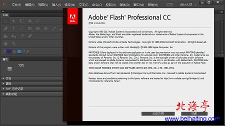 Adobe Flash CC Pro下载(简体中文绿色便携版)---软件界面