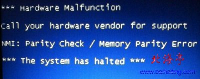 电脑开机蓝屏提示Hardware Malfunction问题截图