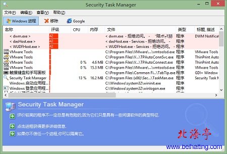 Windows进程查看器(Security Task Manager_v1.8g) 