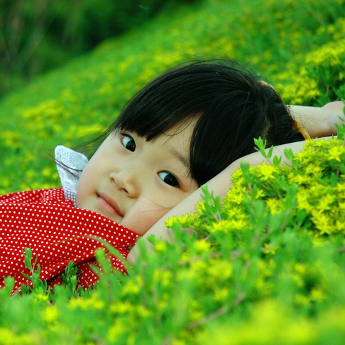 小女孩图片500x500分辨率头像:人生最美的花色