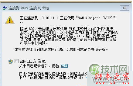 Ghost windows 7系统连接VPN时提示错误809问题的解决方法