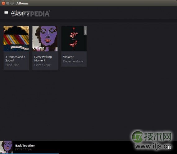 Ubuntu Touch 音乐应用显示 可适用于不同的设备