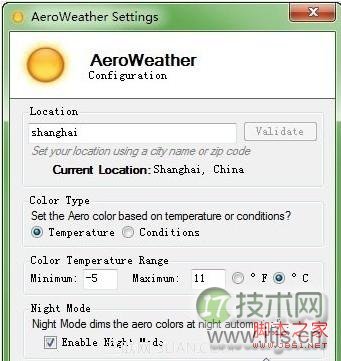 让windows 7窗口随着所在地气象状况自动变换窗口颜色