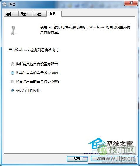 windows 7设置声音勿扰模式让影音软件自动降低音量