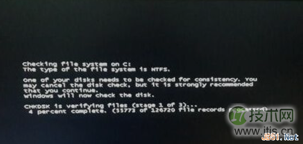 Windows7开机提示checking file system on c的两种原因分析