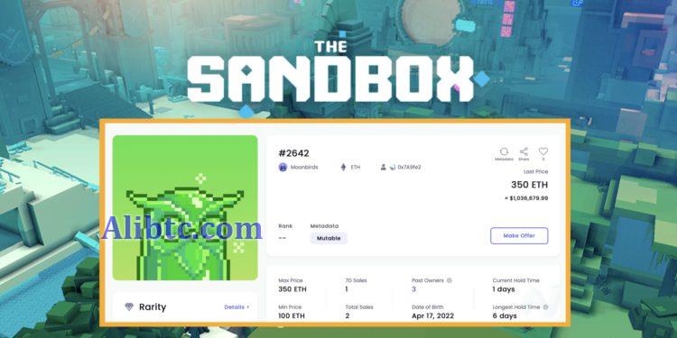 The Sandbox以350ETH新高买月鸟NFT!将在元宇宙中展示