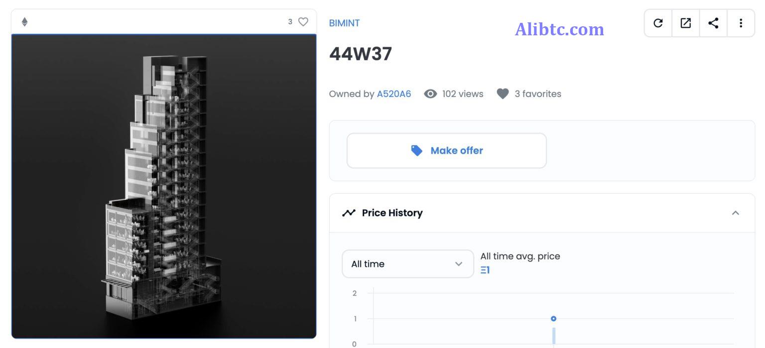 纽约市首座实体办公大楼NFT 44W37已正式出售