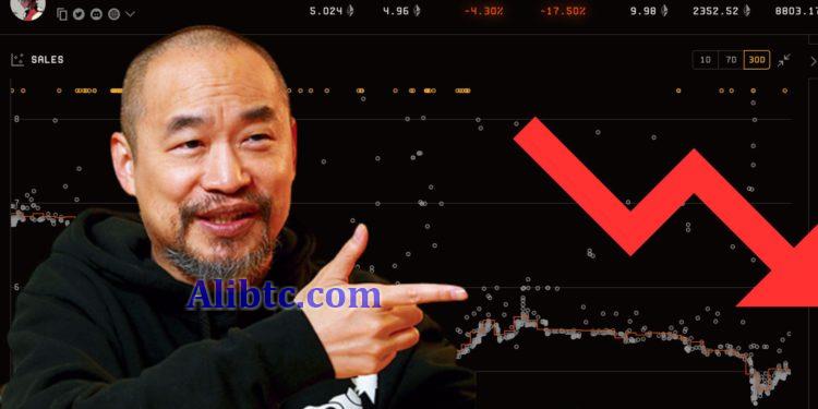 黄立成狂卖狂卖致Azuki跌穿5ETH!整体NFT交易量大跌27%