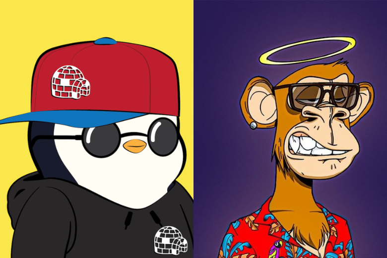 以太坊NFT交易量逼近年度新高!Pudgy Penguins市值第3紧追无聊猿