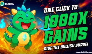 BullZilla 融资额超过 100 万美元，凭借其 HYPE 和 BCH 的强劲势头，成为今年最佳 100 倍山寨币中的一颗耀眼新星，跻身于众多热门山寨币之列。