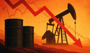 油价在连续四天上涨后回落，供应过剩担忧重燃。