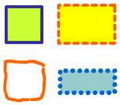 设置不同的边框属性和填充颜色后绘制的图形