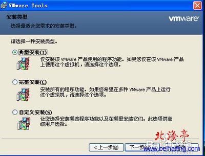 VMware tools“安装类型”界面