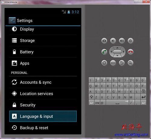 安卓4.0手机模拟器电脑版如何设置简体中文界面---Setting界面