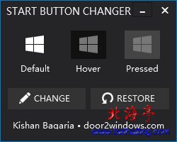 Win8.1开始按钮图标修改工具下载(Start Button Changer_v1.0)---软件界面