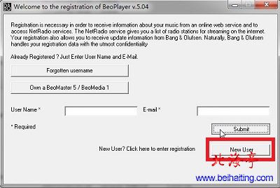 BeoPlayer账号注册图文教程---欢迎注册界面