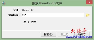 重要图片被删除怎么办---搜索Thumbs.db文件界面