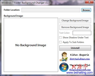 Win7文件夹背景修改工具下载(Win7 Folder Background Changer)---软件界面