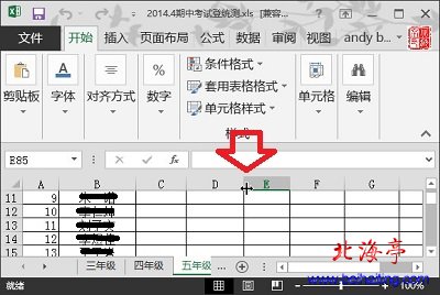 Excel数据显示成四个井符号,Excel数据显示成四个#鼠标变成双向实心箭头