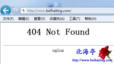 网页打不开提示404 No Found问题截图