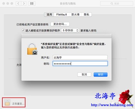 苹果Mac登陆窗口和锁屏窗口怎么添加自定义文字---解锁界面