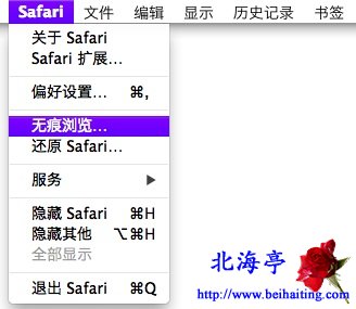 苹果Mac Safari浏览器怎么开启无痕浏览模式---Safari菜单
