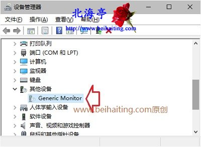 Win10设备管理器里面Generic Monitor是什么设备?