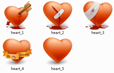 情人节创意电脑ico图标下载(5枚)