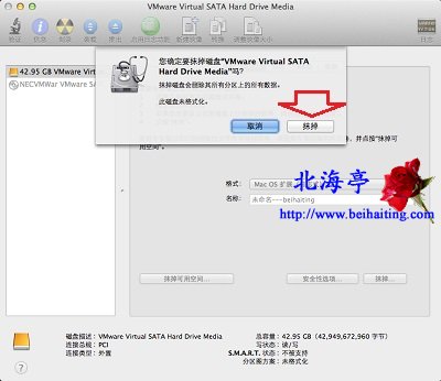 Win10系统VMWare12安装MAC OS X图文教程---确认抹掉虚拟磁盘数据
