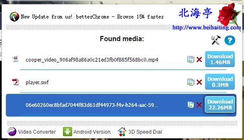 怎么利用谷歌Chrome浏览器下载网页视频---下载按钮