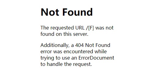 织梦网页提示Not Found The requested URL [F] was not found怎么办?问题截图